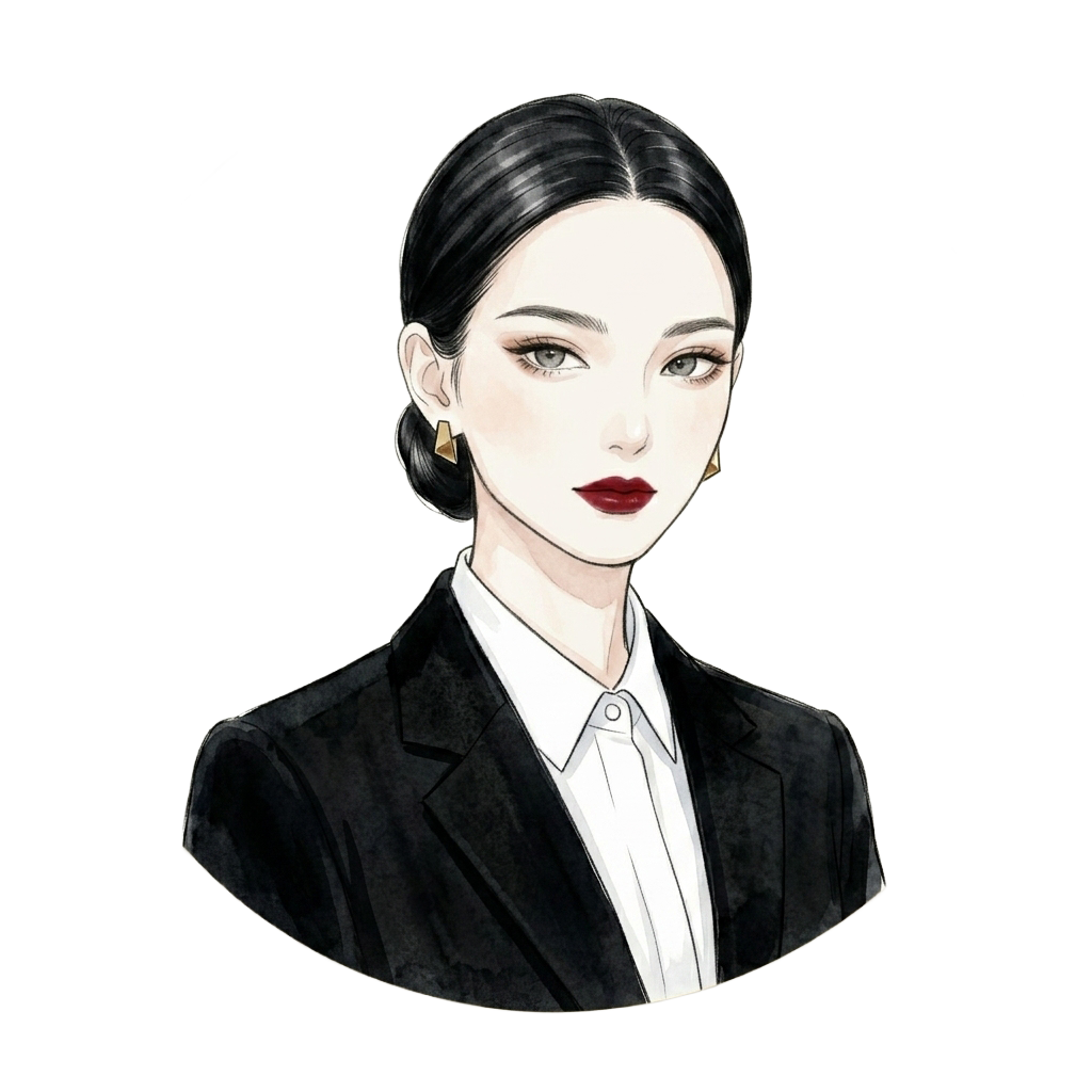 クールウィンターの女性イラスト