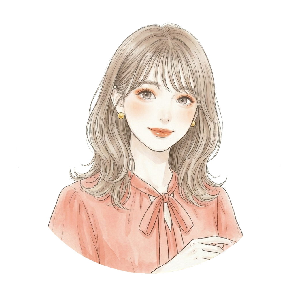 キュートスプリングの女性イラスト
