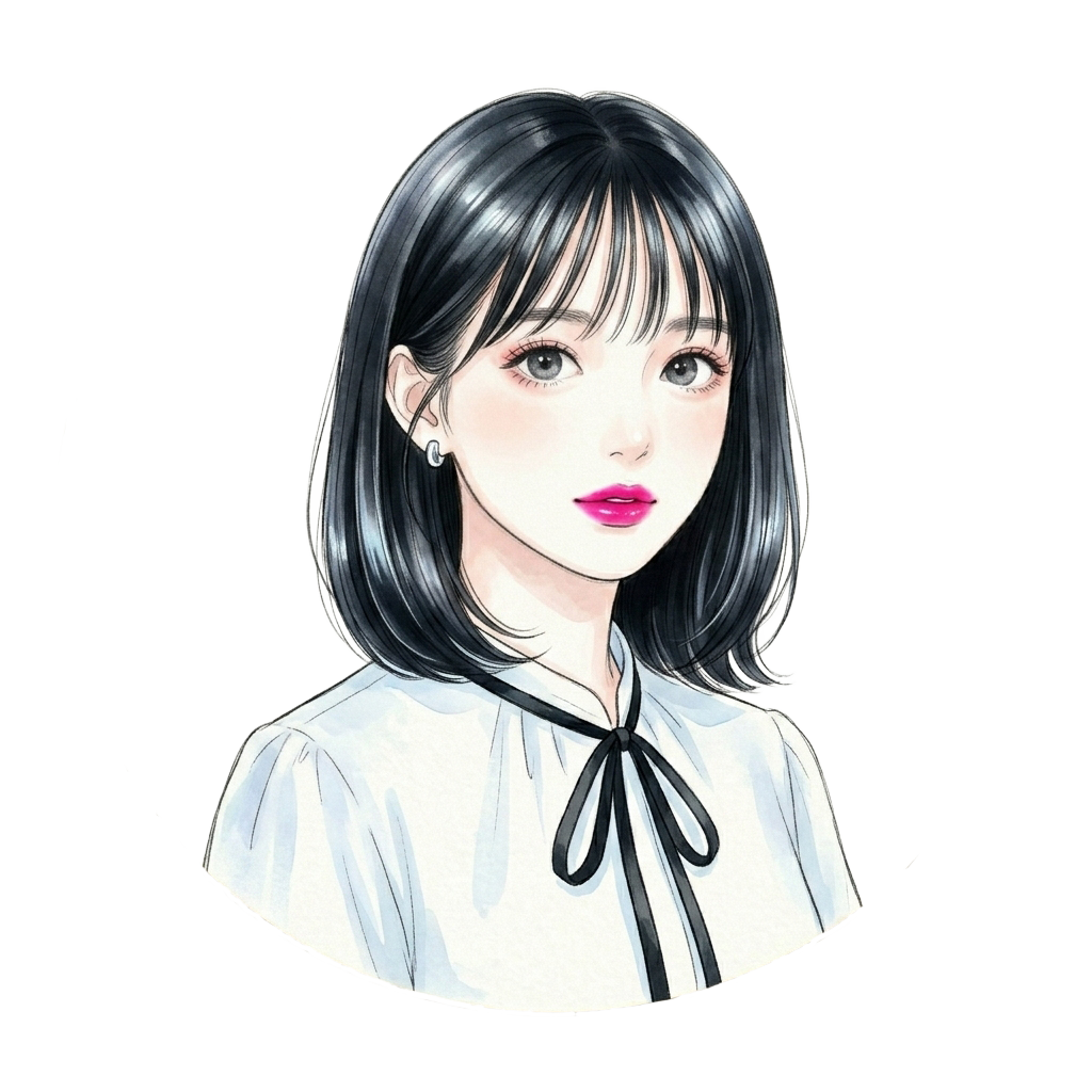 キュートウィンターの女性イラスト