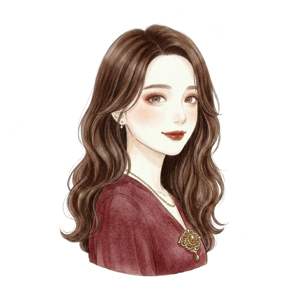 フェミニンオータムの女性イラスト